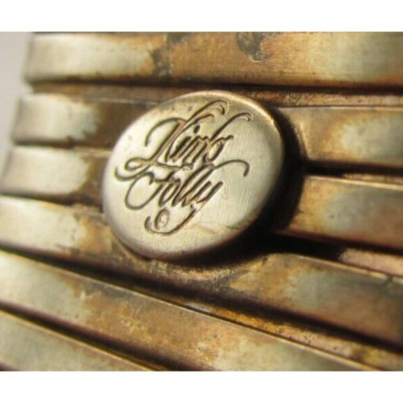 Kirks Folly Rosegoldtone Cobra Strech Shell Aurora Boreals Details Bracelet Rare - Picture 7 of 13